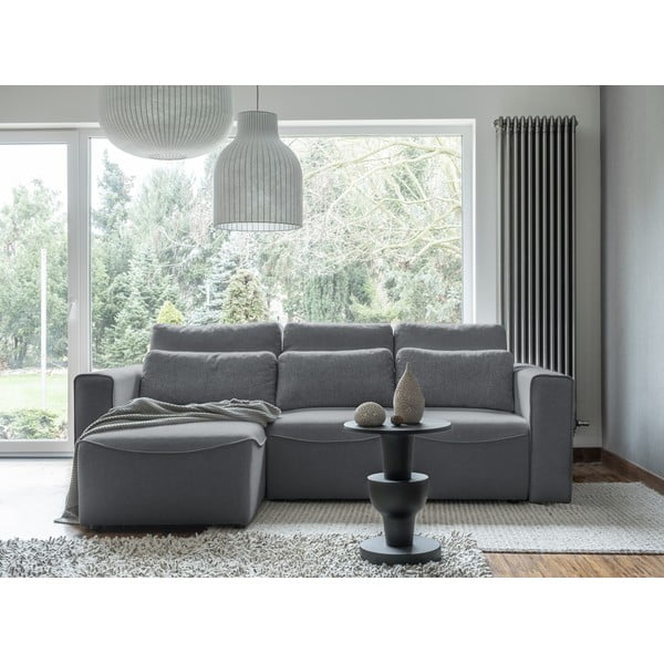 Divano letto angolare grigio (variabile) Homely Tommy - Miuform-image-1