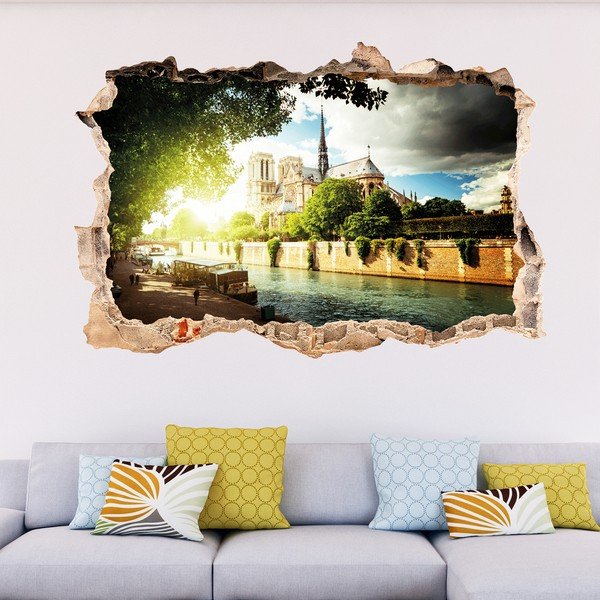 Adesivo murale 3D Norte Dame de Paris - Ambiance