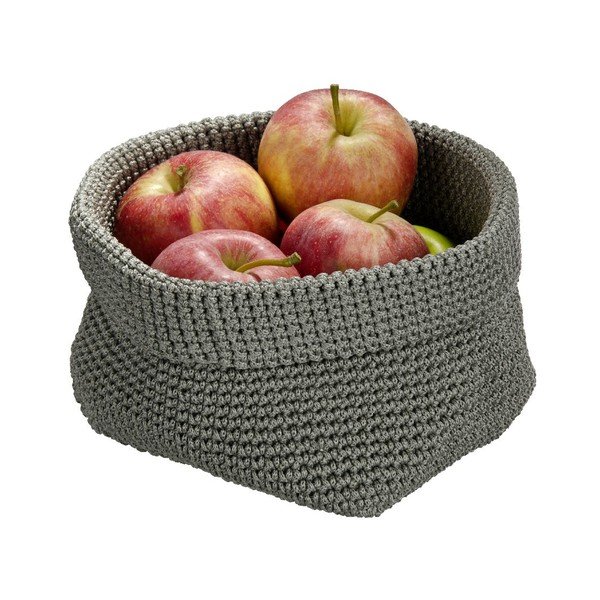 Šedý kulatý košík Wenko Malia-image-1