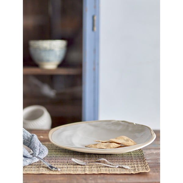 Vassoio decorativo in gres 20x33 cm Mateo - Bloomingville-image-1