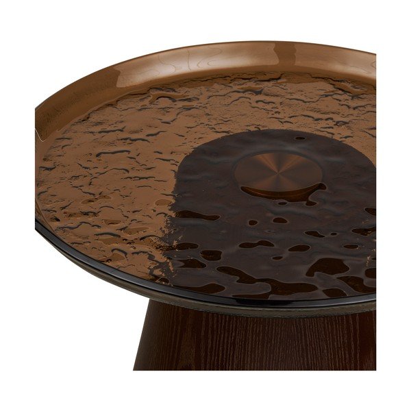 Tavolino rotondo con piano in vetro ø 50 cm Orvieto – House Nordic-image-4