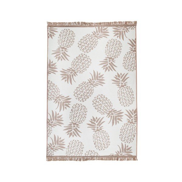 Tappeto bifacciale beige e bianco Pineapple, 120 x 180 cm - Cihan Bilisim Tekstil
