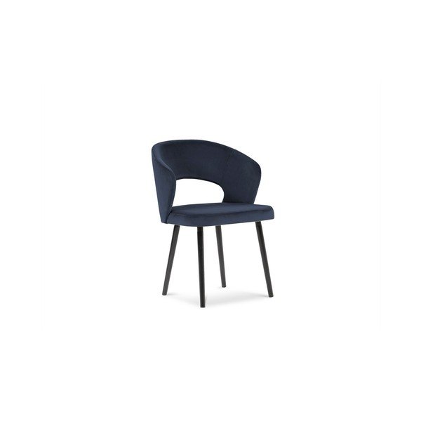 Sedia da pranzo blu scuro con rivestimento in velluto Elpis - Windsor & Co Sofas