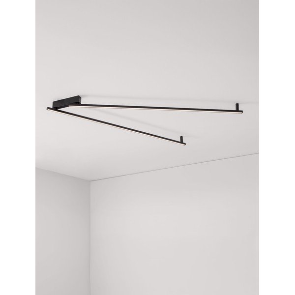 Plafoniera LED nera opaca in alluminio con intensità regolabile 4x309 cm Briana – Nova Luce-image-2