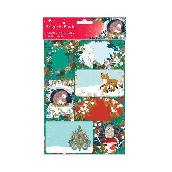 Set di etichette regalo con motivo natalizio Snowy Sanctuary - Roger la Borde-image-2