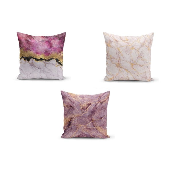 Set di 3 federe Pinkie Cassie, 45 x 45 cm - Minimalist Cushion Covers