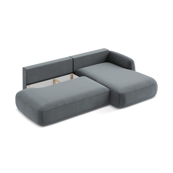 Divano angolare blu polveroso allungabile (con penisola a destra/con chaise lounge) Hale – Makamii-image-4