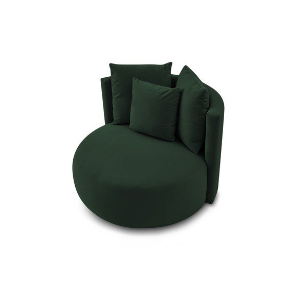 Poltrona verde scuro con rivestimento in velluto Cesar – Bobochic Paris-image-4