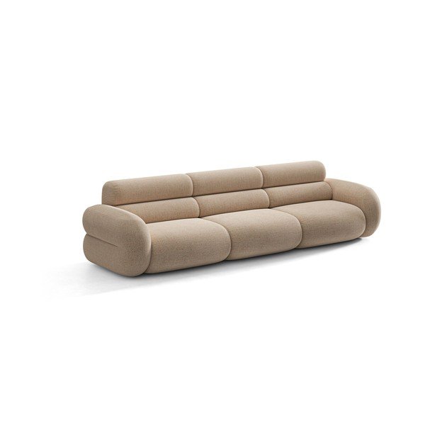 Divano beige con rivestimento in ciniglia 305 cm Neo – Micadoni 