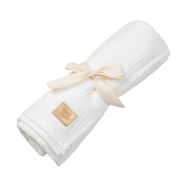 Coperta beige in mussola per neonati 100x100 cm Cream - Moi Mili