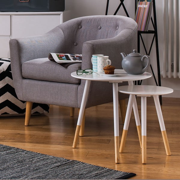 Tavoli rotondi da appoggio in set di 2 Viborg - Premier Housewares-image-4