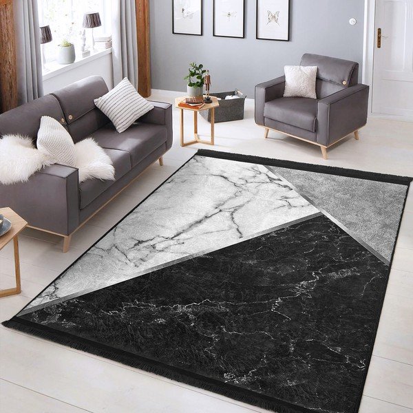 Tappeto bianco-nero 80x150 cm - Mila Home-image-1