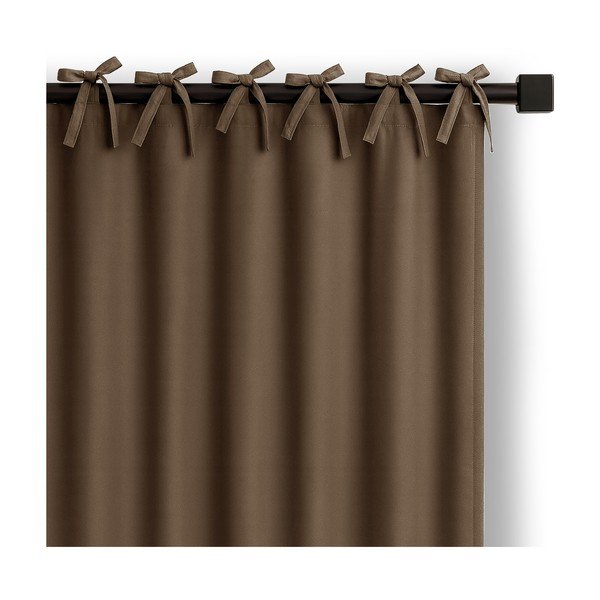 Tenda parzialmente oscurante marrone 140x250 cm Carli Tie – Restilo