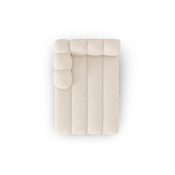 Chaise longue componibile color crema (con penisola a sinistra) Lupine – Micadoni Home-image-3