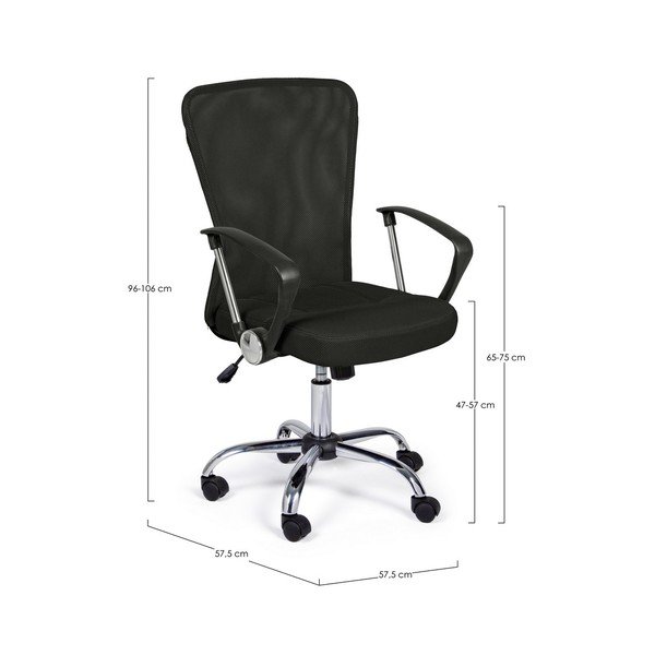 Sedia da ufficio nera in imbottito Brisbane – Yes Everyday-image-3