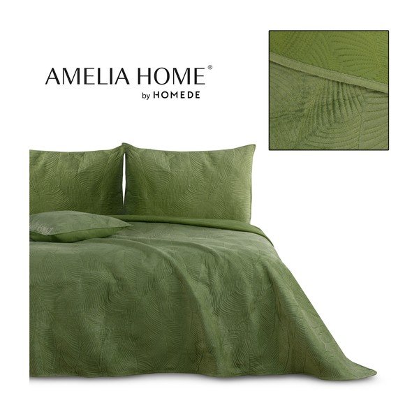 Copriletto verde per letto matrimoniale 240x260 cm Palsha - AmeliaHome-image-4