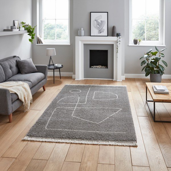 Tappeto grigio , 160 x 220 cm Boho - Think Rugs-image-1