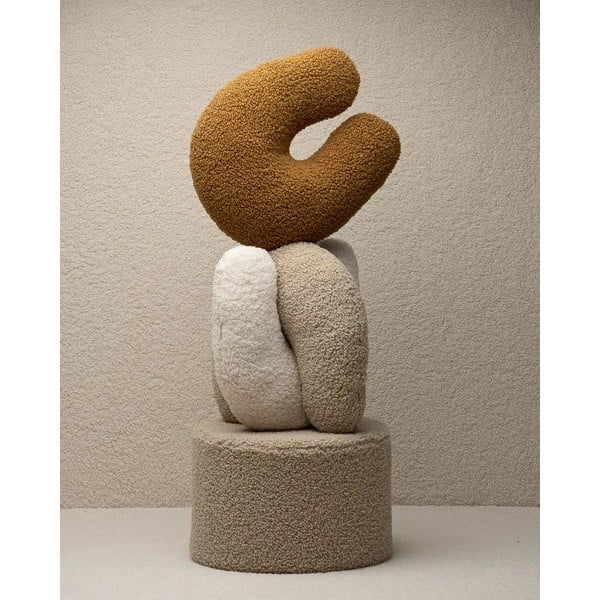 Cuscino per divano da bambini marrone con rivestimento in bouclé U – Wigiwama-image-3