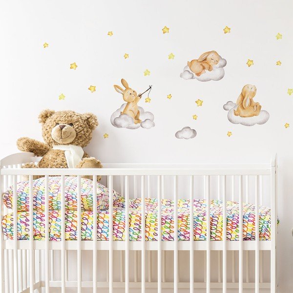 Adesivi murali per bambini Conigli Magici - Ambiance-image-1