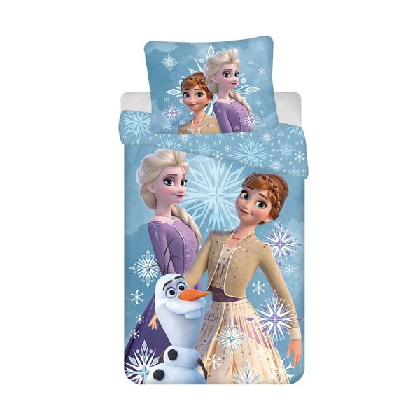 Biancheria da letto per bambini in cotone per letto singolo 140x200 cm Frozen - Jerry Fabrics