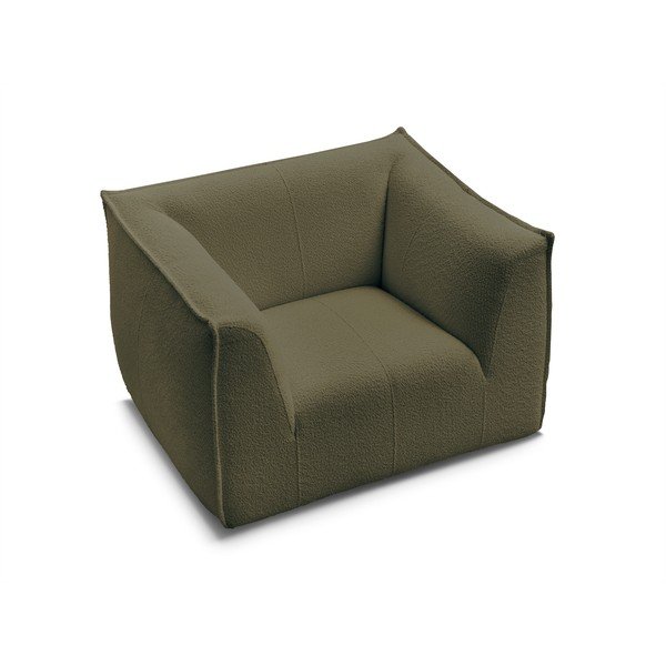Poltrona verde con rivestimento in bouclé Giorgia – Bobochic Paris-image-4