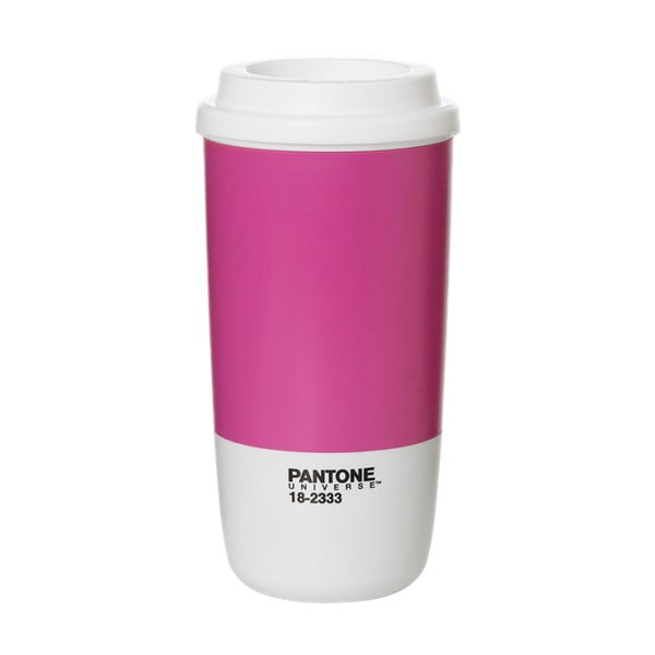 Růžovobílý termohrnek LEGO® Pantone Thermo Cup, 400 ml