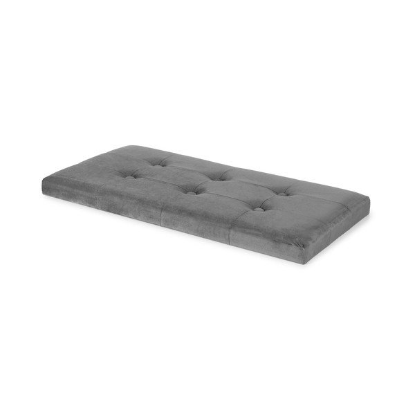 Sgabello in velluto grigio - Compactor-image-4