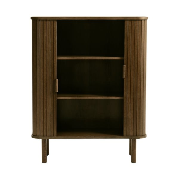 Mobile marrone in rovere con ante scorrevoli 113x90 cm Cavo - Unique Furniture-image-3