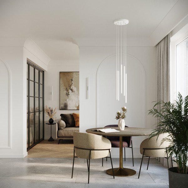 Lampadario bianco in metallo ø 15 cm Fideus – Sollux-image-1