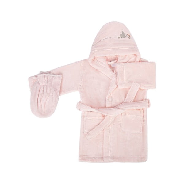 Accappatoio per neonato in cotone rosa Bebemarin - Foutastic