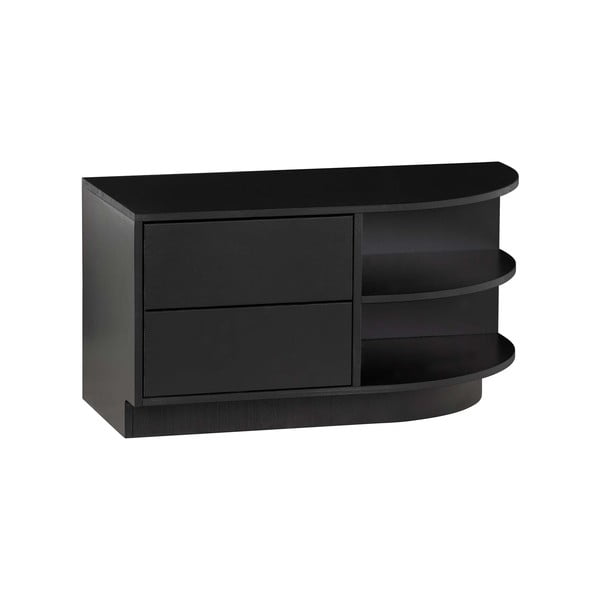 Tavolo TV modulare nero in legno di pino 78x40 cm Finca - WOOOD-image-3