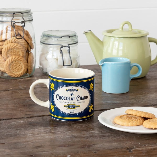 Tazza blu scuro/color crema in ceramica 350 ml Chocolat Chaud – Rex London-image-1