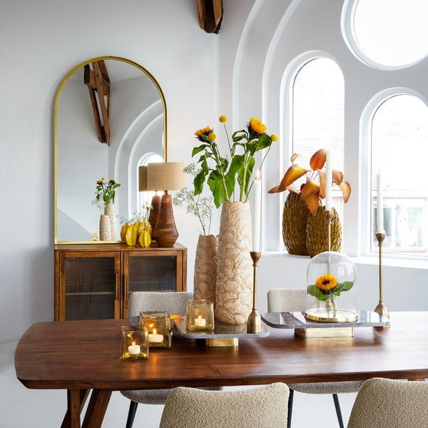 Tavolo da pranzo marrone con piano in acacia 100x220 cm Quenza - Light & Living-image-3