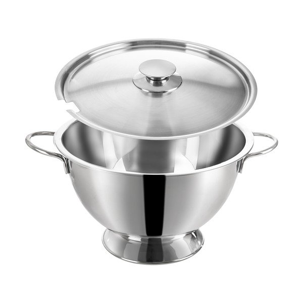 Ciotola argentata in acciaio inox ø 26 cm – Orion-image-1