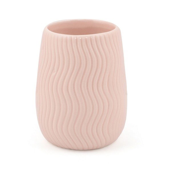 Set di accessori da bagno in ceramica rosa Merlin - Mioli Decor-image-4