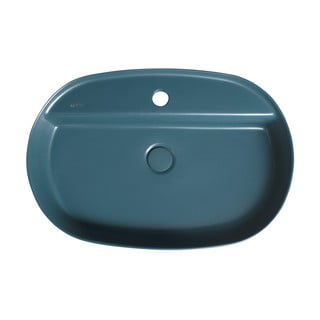 Lavabo color petrolio in ceramica 60x40 cm Infinity Oval – Sapho