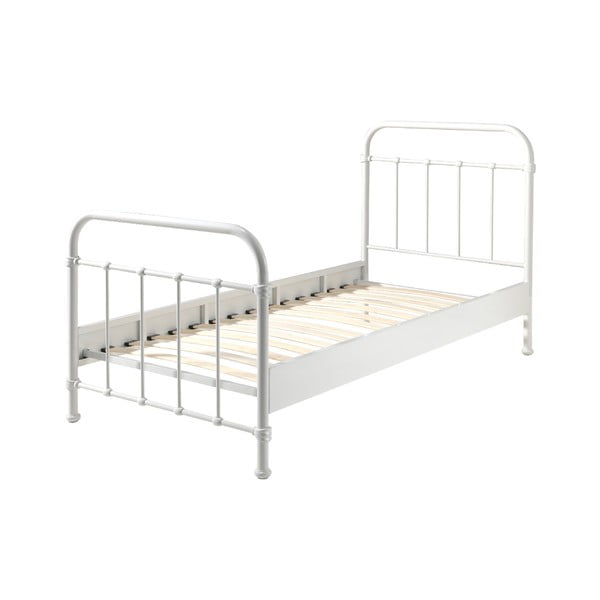 Letto per bambini in metallo bianco , 90 x 200 cm New York - Vipack-image-1