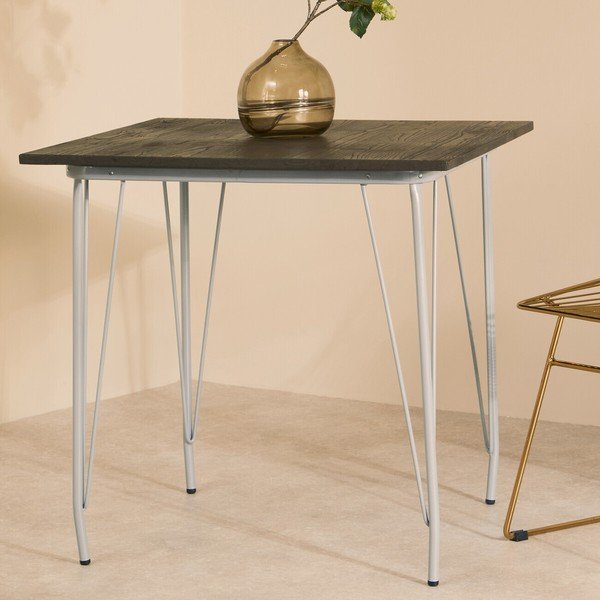 Tavolo da pranzo in olmo massiccio ø 80 cm District – Premier Housewares-image-4