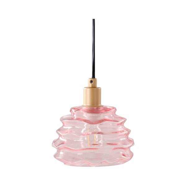 Lampadario rosa in vetro ø 15 cm Fall – Jotex