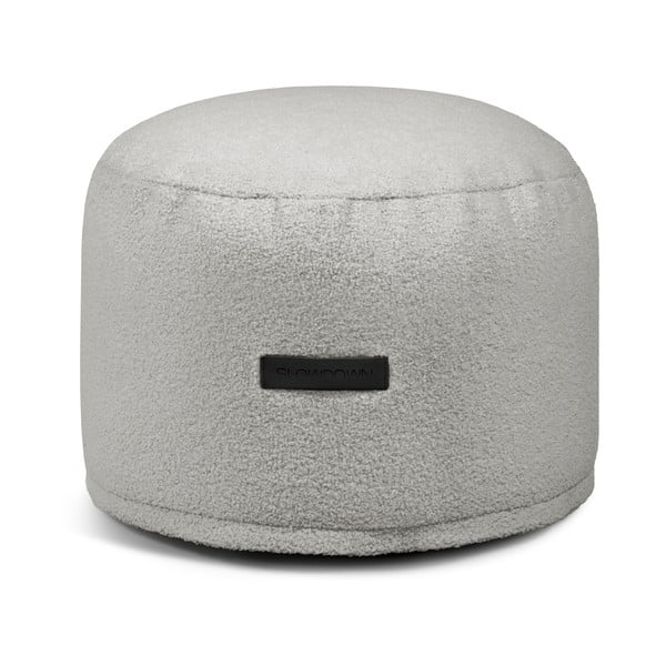 Puof a sacco grigio chiaro con rivestimento in bouclé Mini – SLOWDOWN