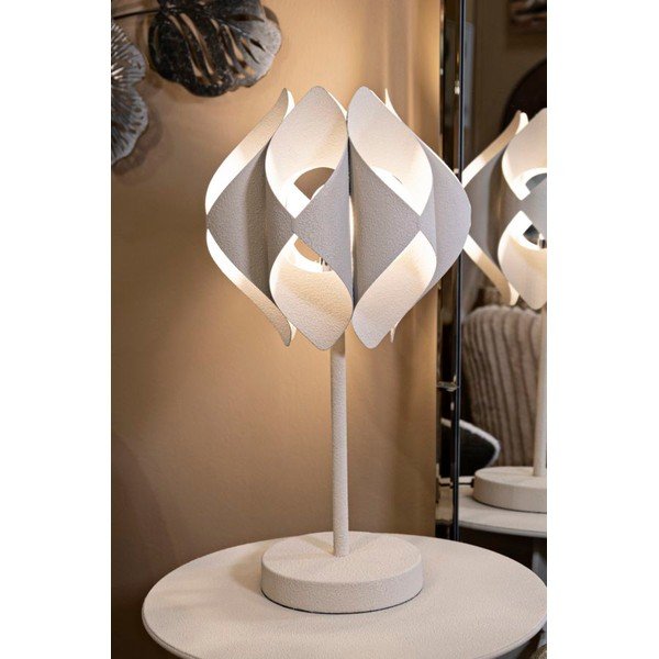 Lampada da tavolo beige con paralume in metallo (altezza totale 57 cm) Space – Mauro Ferretti-image-1