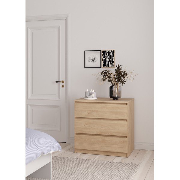 Credenza di colore naturale con effetto rovere 77x76x50 cm Naia – Tvilum-image-1