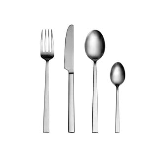 Posate color argento opaco in acciaio 16 pz – Bitz