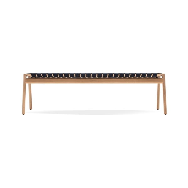 Panchina di colore nero/naturale Klupa - Gazzda-image-2