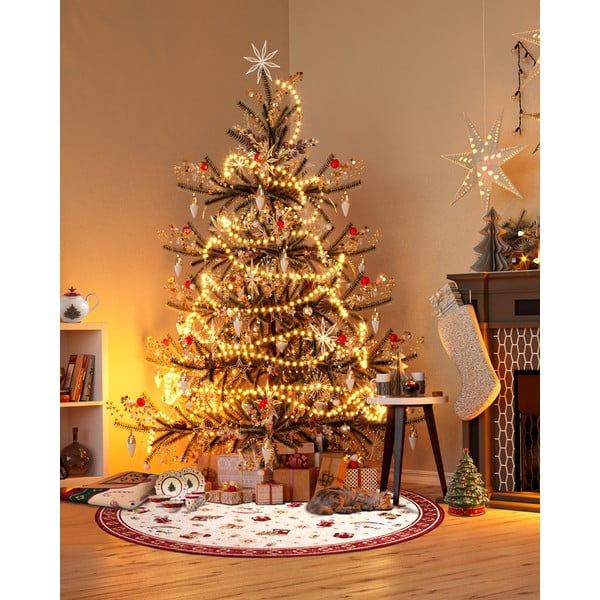 Tappeto rotondo rosso natalizio in misto cotone ø 160 cm Toy's Delight Red Christmas - Villeroy&Boch-image-1