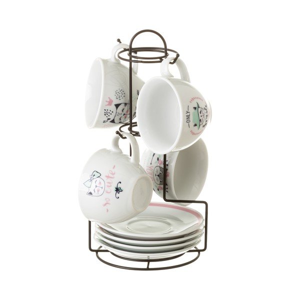 Sada 4 porcelánových šálků Unimasa Boho, 160 ml