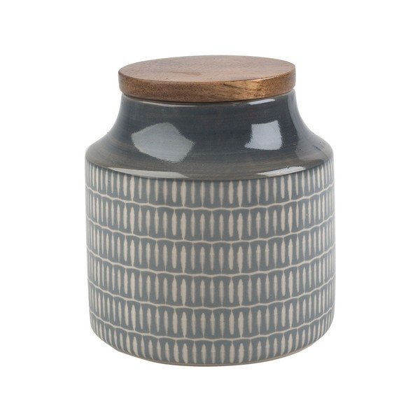 Vaso in ceramica grigia con coperchio , 450 ml - Creative Tops