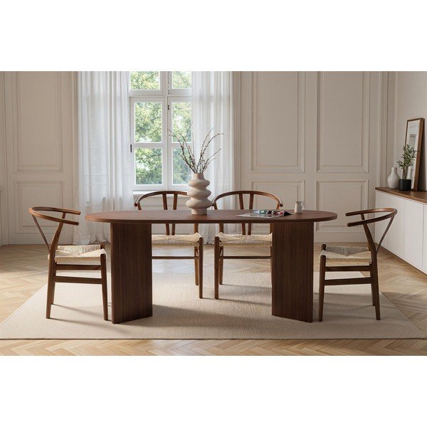 Tavolo da pranzo con effetto noce 89,5x180 cm Sablin – Kalune Design-image-2
