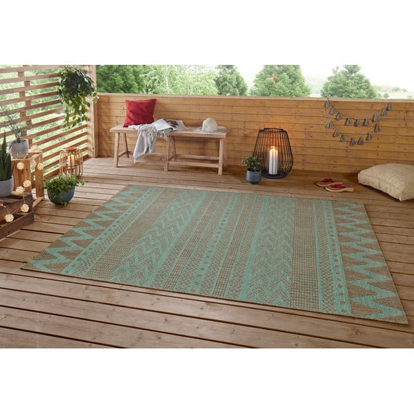 Tappeto per esterni verde e beige , 140 x 200 cm Sidon - NORTHRUGS-image-1