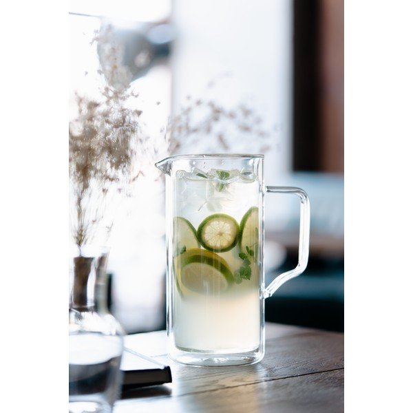 Caraffa a doppia parete in vetro borosilicato , 1 l - Vialli Design-image-4
